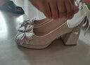 九寸阳光订婚新娘鞋成人马面裙礼服不易累脚禾秀主婚纱新中式粗跟高跟鞋女 杏色 9cm （偏小一码） 37 实拍图