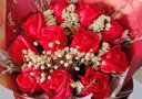 花悦荟11朵红玫瑰满天星花束生日礼物鲜同城配送女友闺蜜母亲永生香皂花 实拍图
