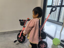 XBEIER 儿童三轮车脚踏车手推车2-3-5-6岁宝宝婴幼儿溜娃小孩推车轻便 升级轮胎推杆款粉色 实拍图