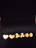 周大福灵动优雅玫瑰花足金黄金耳钉送礼(工费:220计价)EOF188 足金 约2.05g 实拍图