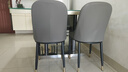 舒怡然餐椅家用现代简约酒店咖啡厅椅子休闲靠背凳子轻奢高级餐厅麻将椅 灰面+灰背-金腿 1张也发货（横梁加固） 实拍图