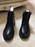 回力官方 马丁靴男鞋高帮靴子男秋冬情侣英伦风休闲皮靴女工装靴男 黑色男款（单里款） 41 实拍图
