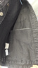 真维斯（JEANSWEST）夹克男士2025秋冬牛仔夹克痞帅潮工装翻领外套男黑灰色M 实拍图