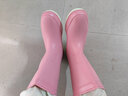马尼亚袋鼠（MANIYADAISHU）女款雨鞋厨房防滑中筒夏季水靴软底轻便女士水鞋洗车干活短筒胶鞋 粉色 40 不加绒（标准） 实拍图