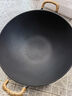 南部池永日本南部铁器原装进口老式双耳手工铸铁锅家用无涂层炒菜锅不易粘 原装进口圆底中華锅 5-8人 36cm 实拍图