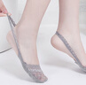 伦洛弗半掌袜超隐形袜子全棉女夏季无跟前掌浅口袜子 5双蕾丝半掌吊带袜（混色） 实拍图