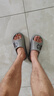 大嘴猴大嘴猴夏季凉拖鞋男厚底可外穿室内家居防滑耐磨浴室洗澡情侣拖鞋 灰色 42-43 标准码（内长265mm） 实拍图