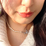 GATMEET珍珠项链回形针土星欧阳娜娜明星同款情人节520礼物送女友老婆 银色土星项链 实拍图
