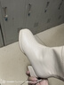奥古狮登短靴女秋冬新款小踝靴马丁靴切尔西靴白色瘦瘦靴子法式优雅高跟鞋 A624025米色【单里款】 36 实拍图