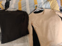 浪莎【升温8.5℃】浪莎德绒发热男女保暖内衣秋衣秋裤恒温德绒无痕 女士德绒发热  黑色1套 M （80-100斤） 实拍图
