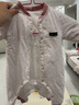 婧麒（JOYNCLEON）婴儿连体衣新生儿衣服秋冬保暖夹棉哈衣满月宝宝内衣纯棉连体衣 小树粉【优选精梳棉】 59cm 实拍图