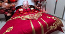 恒源祥刺绣凤冠霞帔婚庆四件套 100支贡缎纯棉床单款中式套件 1.8/2m床 实拍图