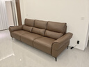 顾家家居（KUKA）京东家具时光岛复古牛皮沙发【棕茶色】三人位双电动 2.81m 实拍图