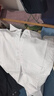 暖乔（Nuanqiao）全棉牛津纺纯棉衬衫女长袖宽松春秋白色工装休闲打底衬衣 白色口袋 S（80-100斤） 实拍图