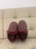 ECAC老人棉鞋防滑女士冬季加绒保暖加绒加厚男老式中老年人棉拖鞋包跟 酒红色【暖脚更暖心】 36-37 【正码正拍】 实拍图