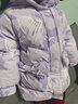 鸭鸭儿童羽绒服中长款过膝加厚时尚新款可爱女童冬季小童装外套GM 紫色调 120 实拍图