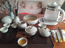 祥业汝窑功夫茶具整套装家用高档陶瓷泡茶壶盖碗茶杯茶盘会客商务礼品 吉祥壶盖碗八杯 15头 实拍图