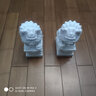 善唯 汉白玉石狮子一对精雕庭院墓地墓碑前家用看门小号石雕摆件 25cm精雕A款含球 实拍图