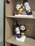 赟娅熊猫红酒架装饰品摆件轻奢玄关客厅酒柜餐厅桌面创意乔迁新居礼品 熊猫酒架3件套B 实拍图