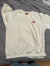 查尔斯桃心【白鹿&王楚然同款】卫衣男女情侣同款圆领宽松青年打底衫 白色 M 实拍图
