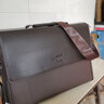 北狐男包真皮男士手提包男包公文包商务休闲头层牛皮单肩斜挎包背包男 棕色横款升级头层牛皮1922 实拍图