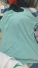 真维斯（Jeanswest）新疆棉重磅纯棉短袖t恤男女美式显白莫兰迪纯色情侣装T恤打底衫夏  薄荷绿(纯色) 2XL/185(体重160-180斤) 晒单实拍图