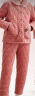 芬腾秋冬季睡衣女士保暖夹棉三层加厚棉袄法兰绒大码家居服套装 珊瑚红 XXL/175（建议145-160斤） 晒单实拍图