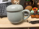 雅瓷汝窑茶水分离杯陶瓷茶杯带盖高档个人专用办公室泡茶杯汝瓷慢慢杯 实拍图