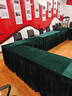 布将军 定制会议室桌布长方形加厚绒布台布商务办公展厅乒乓球台桌裙套 墨绿色 布将军定做下单 实拍图