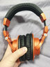 铁三角（Audio-technica）M50X 专业头戴式 监听耳机 HIFI音质 有线便携折叠 特别限量版 M50XBT2 MO 夜盏橙 实拍图