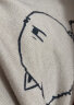 稻草人（MEXICAN）加绒高领毛衣男韩版潮流印花宽松冬季保暖针织衫外套 白色 2XL 实拍图