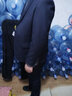 阿悠胖大码西服套装男商务结婚伴郎西装礼服 藏青西服西裤 4XL/195 实拍图