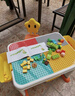 费乐儿童积木桌大颗粒多功能学习桌小孩拼装玩具游戏桌2-6岁男女礼物 可升降积木桌1椅 双面桌 实拍图