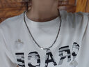 曲邦钛钢项链男男士链子锁骨链吊坠情侣项链男生潮男饰品简约菱形百搭 满天星菱形钛钢链 55cm 实拍图