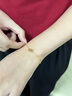 中国黄金（CHINA GOLD）18k黄金环环相扣手链女双环转运珠手饰七夕情人节生日礼物送女友 【京速达】18K黄金/环环相扣手链 实拍图