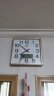 康巴丝（Compas） 挂钟 客厅家用大气方形石英钟办公日历时钟表挂墙卧室壁挂钟表 3112Y日历闪金（32*32cm） 实拍图