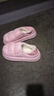 华美健步防水踩屎感按摩居家情侣棉拖鞋轻简保暖舒适秋冬季室内加绒软底棉鞋女款HM2380A粉色40-41码 实拍图