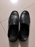 红蜻蜓真皮男士休闲皮鞋一脚蹬通勤软底两穿牛皮豆豆鞋WTA15083 黑色 40 实拍图