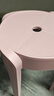 树浩家用塑料加厚凳子可叠放餐椅网红风车餐桌椅子现代简约餐厅书桌用 L.HF升级加强PP材料30cm面-粉色 实拍图