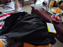 天伦天（Telent）运动裤夏季男士宽松潮流七分裤休闲直筒沙滩短裤子 黑色1 4XL  实拍图