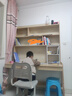 久念实木书桌书柜书架一体可升降中小学生专用学习桌写字桌家用电脑桌 原木色【实木书桌】 140*60*190CM 实拍图