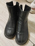 大东粗跟短靴女2025冬季新款简约时尚靴子经典百搭舒适女鞋0200D 黑色绒里 37 实拍图