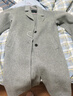 太平鸟女装毛呢大衣大师甄绒系列廓形双面呢女冬呢子外套 灰色 S 实拍图