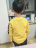 史努比男童毛衣儿童加绒加厚冬装针织衫圆领套头新款中大童线衣男孩纯棉 黄色加绒 130 (建议身高120左右) 实拍图