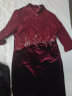 皮尔卡丹女装新款酒红色蕾丝拼接连衣裙一步裙 酒红色 40A(170/92A) 晒单实拍图