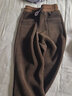 魔之韵加绒加厚保暖阔腿裤休闲裤女秋冬新款宽松灯芯绒显瘦女士长裤8682 8682咖啡色加绒 L （106-118斤左右） 实拍图