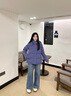 波司登（BOSIDENG）反季羽绒服【小蛮腰】90绒商场同款女90绒可脱卸帽显瘦保暖外套 夜影紫6436 S 160/84A 体重约100-110斤 实拍图
