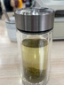 渊之源（YUANZHIYUAN）迷你小号双层玻璃杯口袋泡茶水杯子无过滤批量定制广告logo车载 7.0*16厚款钢盖无网-无花色 260ml 实拍图