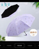 天堂 防紫外线晴雨伞三折黑胶防晒太阳伞遮阳伞57*8骨 天鹅浅紫 实拍图