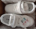 巴布豆（BOBDOG）男童鞋软底透气儿童运动鞋气孔低帮板鞋 101531030 白色33 实拍图